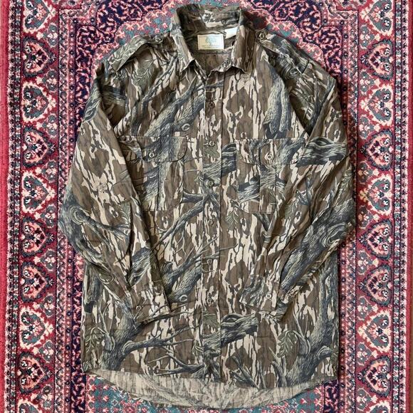Vintage Mossy Oak Shirt Men’s Size Medium 21x30.5 Long Sleeve Treestand Camo - Picture 1 of 8
